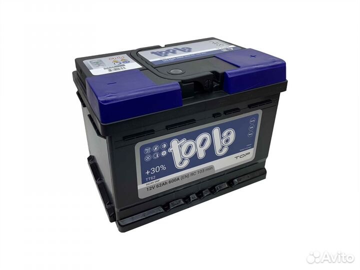 Акб 6ст-62 Topla тор обратная полярность низкий