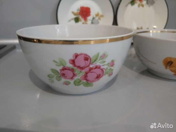 Салатник фарфоровый завод Пролетарий