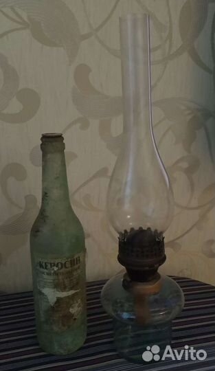 Лампа керосиновая с керосином осветительным