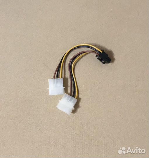 Кабель 2 х 3-pin molex на 5-pin PCIe