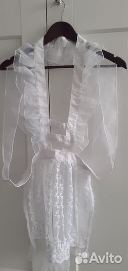 Белый школьный фартук