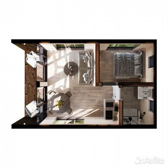 Загородный модульный дом 40 м2