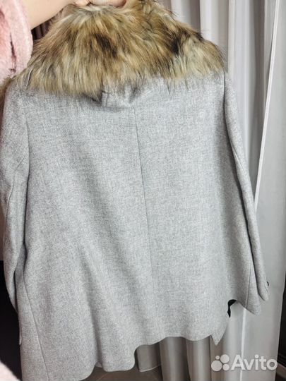 Пальто с капюшоном Zara XL