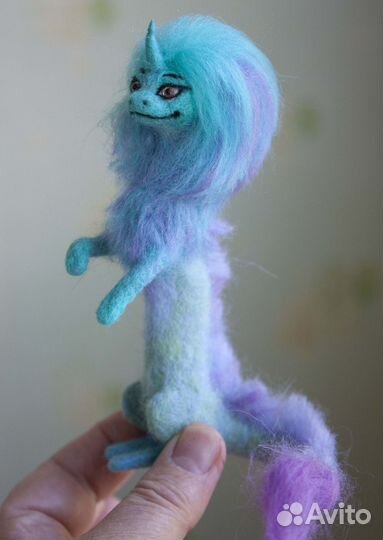 Дракон Сису. Игрушка валяная из шерсти