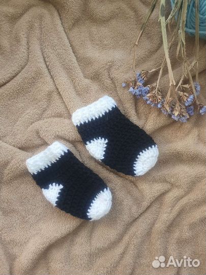 Детские вязанные носочки новые