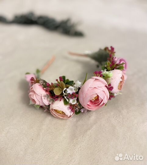 Ободок с цветами