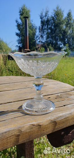 Ваза на ножке Мальцов клеймо