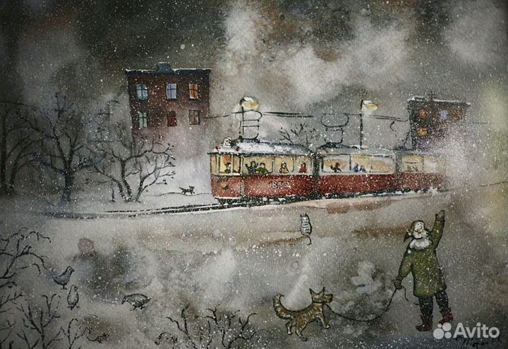 Картина акварель