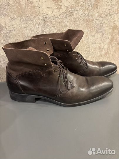 Туфли ботинки мужские 44, коричневые, кожа
