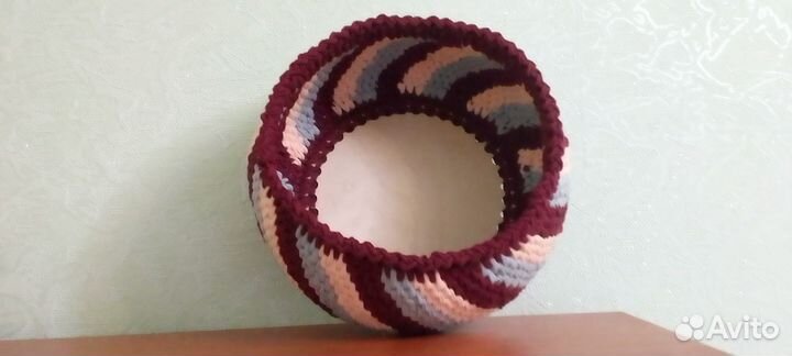 Корзина из трикотажной пряжи