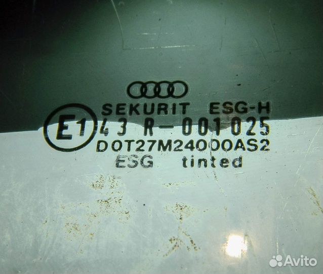 Стекло двери передней правой Audi 80 B3