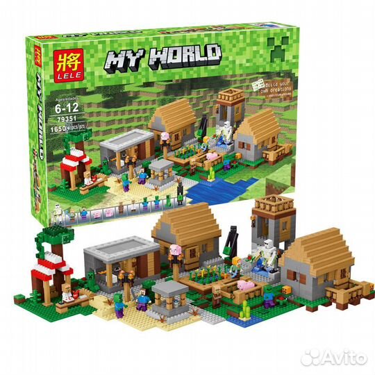 Лего Майнкрафт Деревня