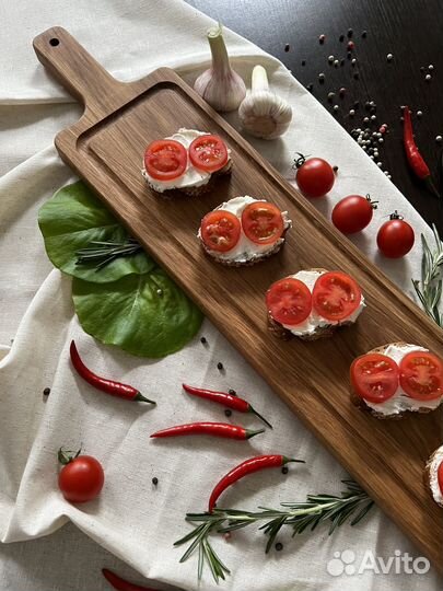 Разделочная доска, 62,5х13 см, натуральный дуб