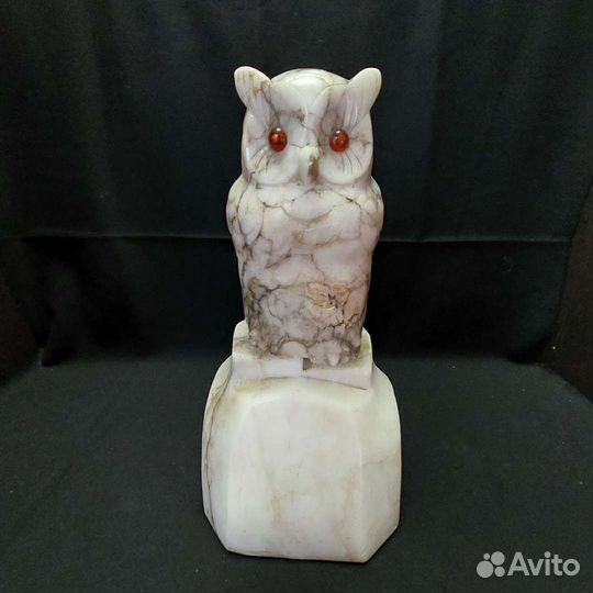 Редкие светильники ночники замок и сова из мрамора