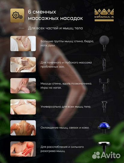 Массажный пистолет с подогревом