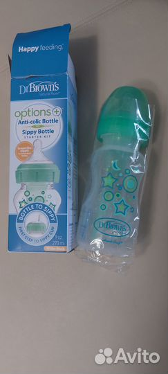 Новый пузырёк Dr. Brown с 6 месяцев 270 мл