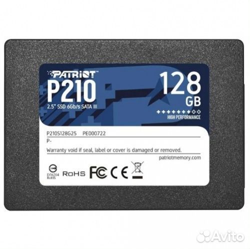 SSD накопитель Patriot SATA III 128Gb P210 2.5' (P