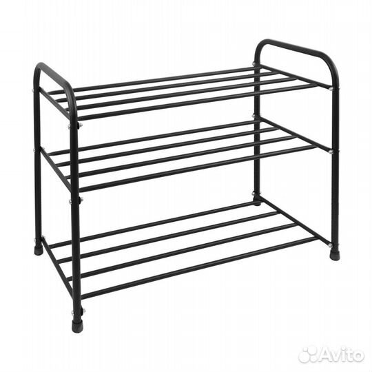 Подставка для обуви Исток 3 полки 65 см. черный