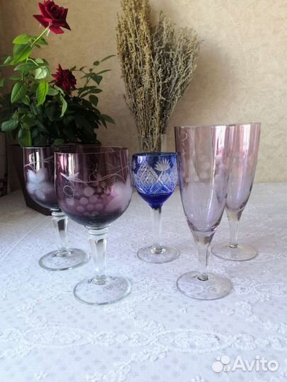 Фужеры хрустальные СССР