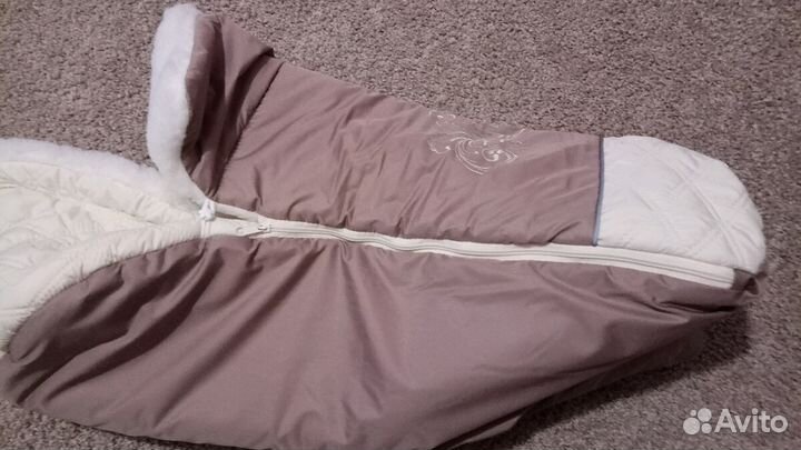 Конверт меховой для новорожденных. Little piople