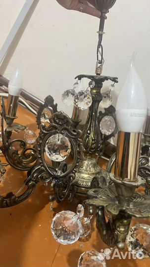 Люстра бронзовая бу