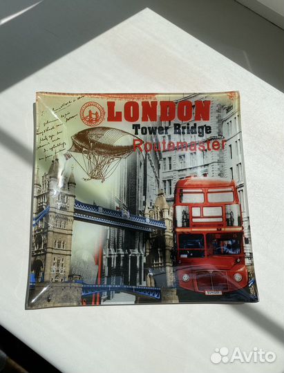 Тарелка стекло, 23х23см, Лондон