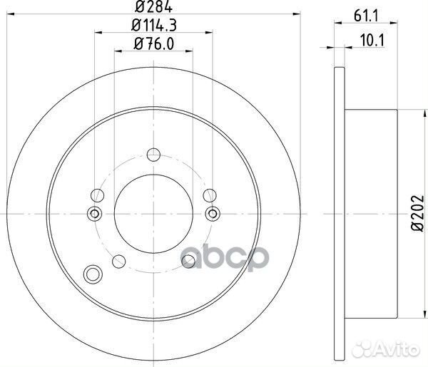 Диск тормозной зад ND6038K nisshinbo