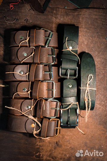 Ремни мужские из натуральной кожи ручной работы