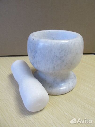 Ступка с пестиком мраморная