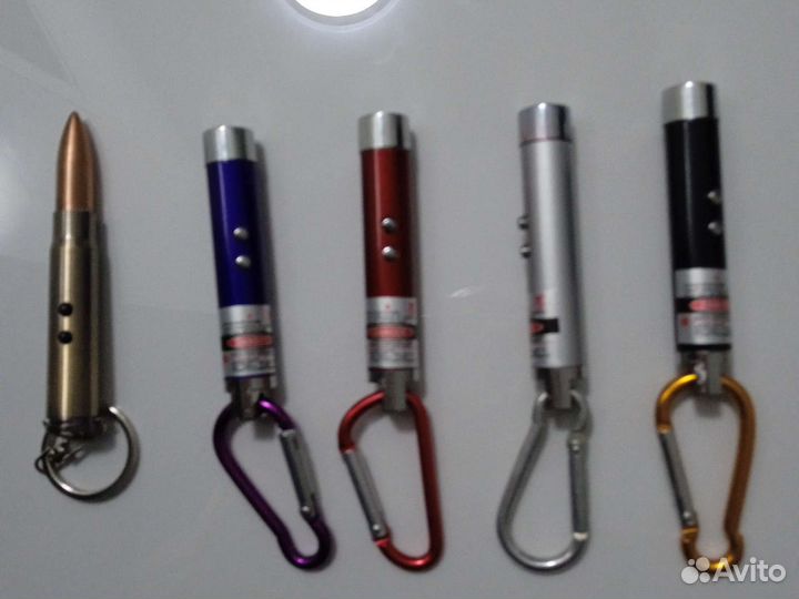 Фонарик-брелок светодиодный с лазер. указкой