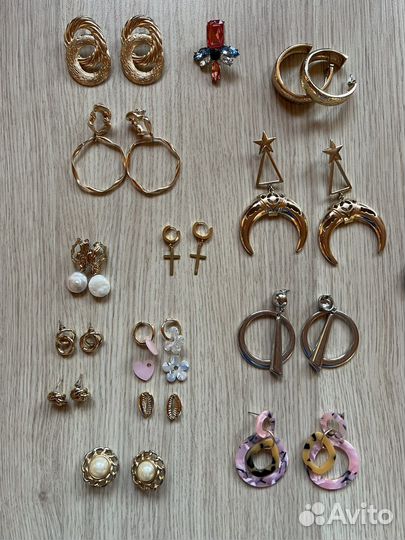 Серьги кольца колье Zara Mango H&M ASOS