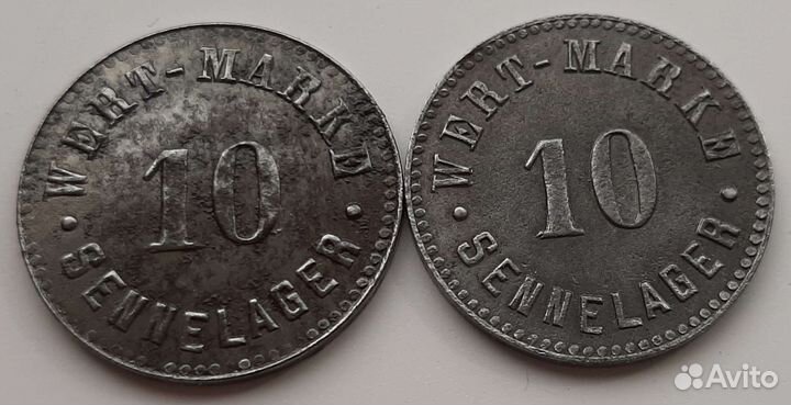 10 пфеннингов лагерные Первая миров война Германия