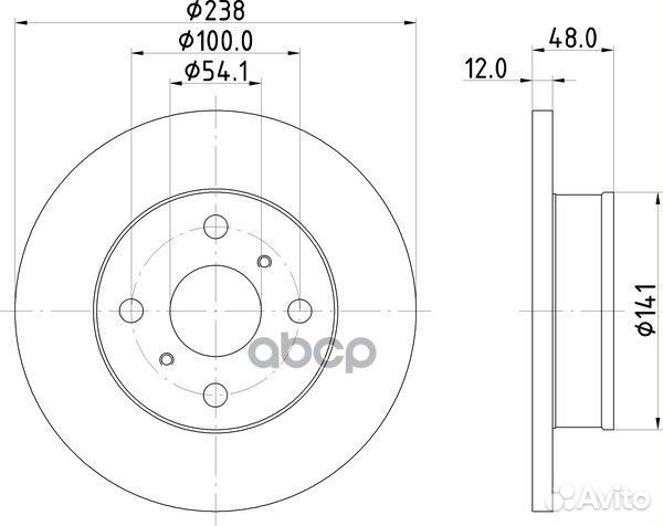 Диск тормозной перед ND1064K nisshinbo