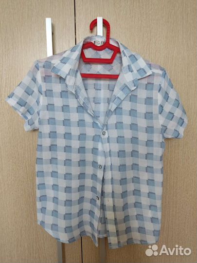 Рубашка летняя для мальчика 8-10 лет