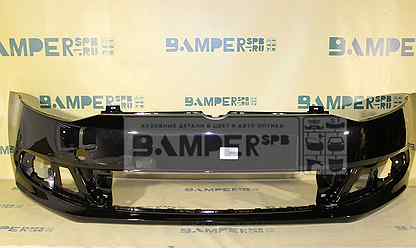 Бампер передний VW Polo 2010- Черный LC9X
