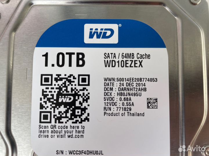 Жесткий диск WD Blue 1 Тб