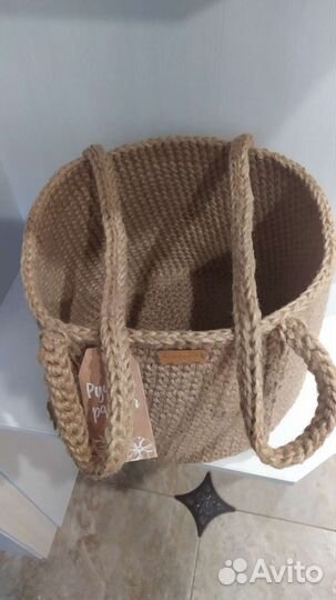 Корзина с пришивными ручками