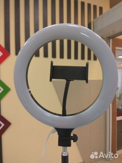 Кольцевая лампа 26 см высота 210см