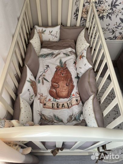 Кровать Алита 4/6, бортики Minky Moon