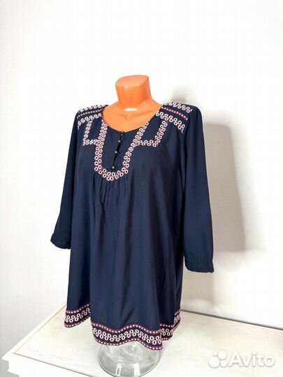 Д.68 см Блузка свободная,48 р. Вискоза