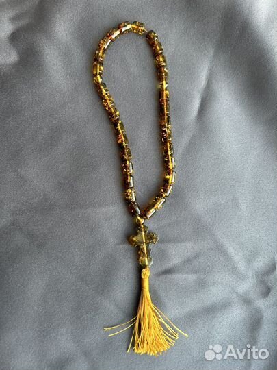 Набор браслет и бусы из янтаря