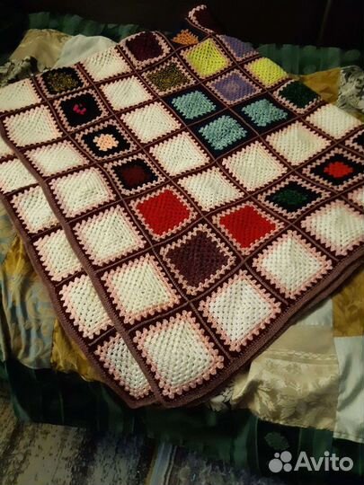 Плед вязанный (ручная работа) большой