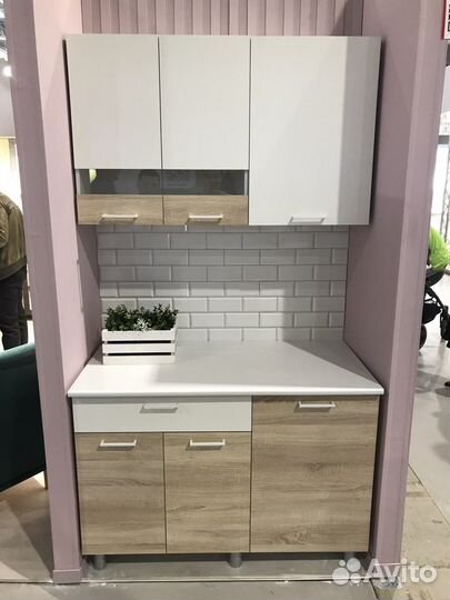 Кухонный гарнитур 1200 Белый / Дуб Сонома