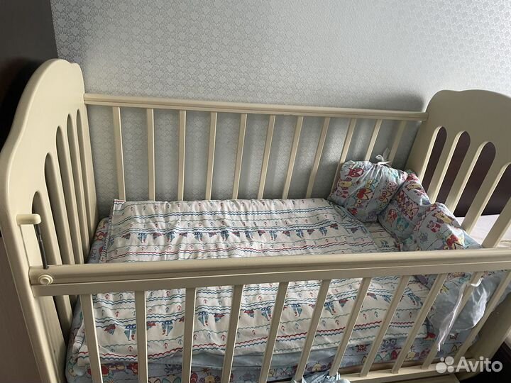 Детская кроватка 120 60 с матрасом