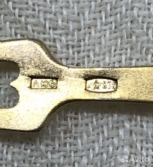 Вилочка для лимона, серебро, эмаль, позолота, СССР