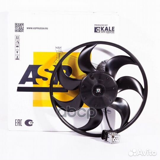 Электровентилятор радиатора (без кожуха с резис