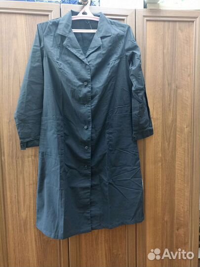 Халат черный хб рабочий новый