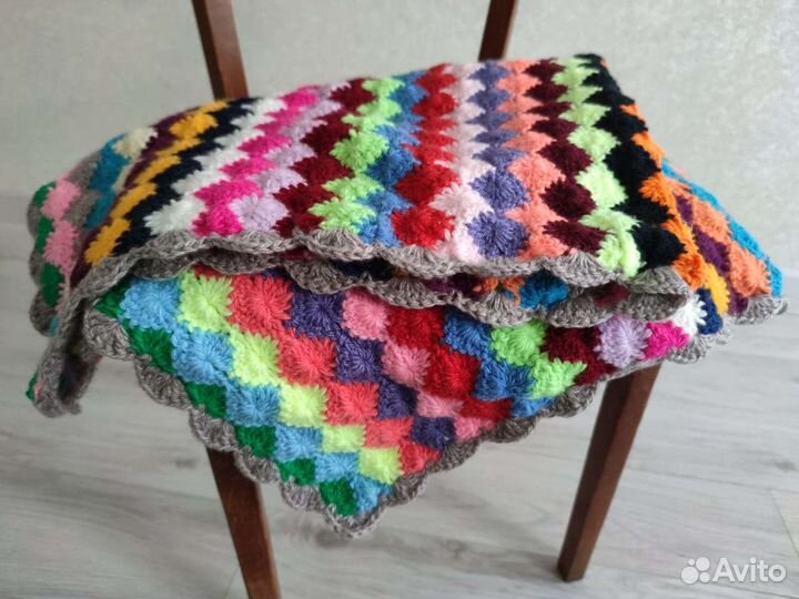 Плед детский вязаный ручная работа