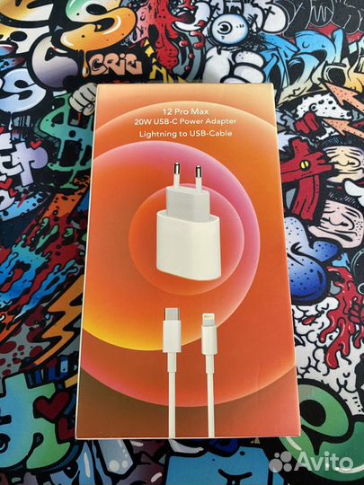 Комплект зарядок apple блок+провод