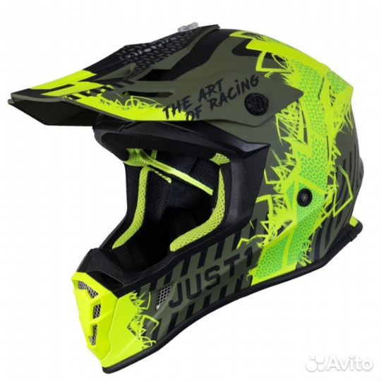 Шлем кроссовый just1 J38 Mask (Hi-Vis желтый/черны